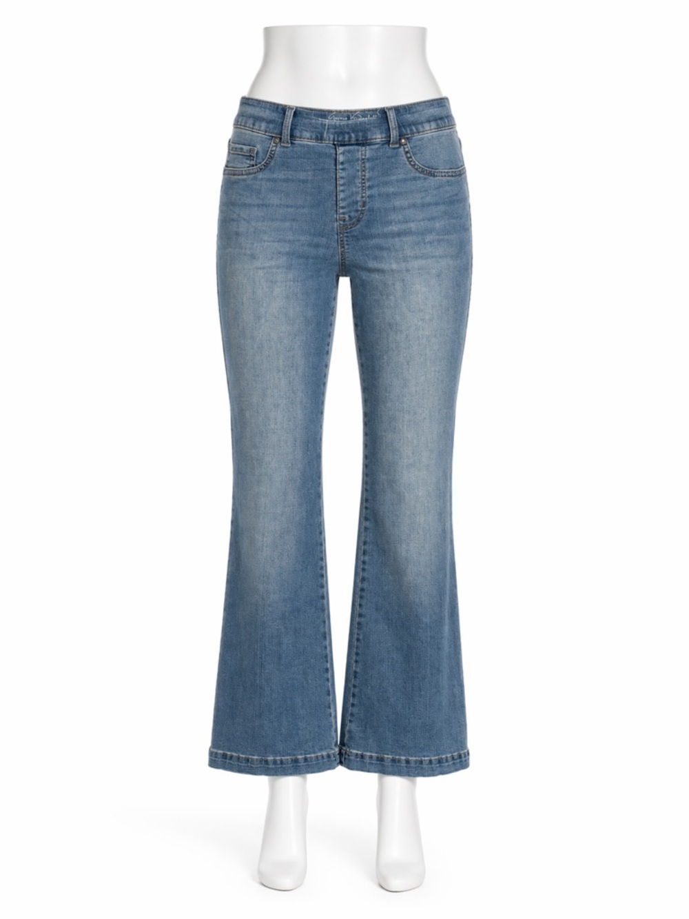 Gloria Vanderbilt Medium Blue High-Rise Flare Jeans